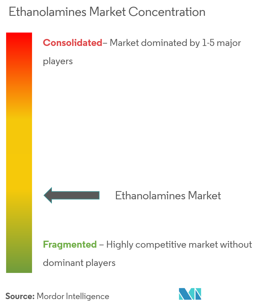 Ethanolamines Market - Market Concentration